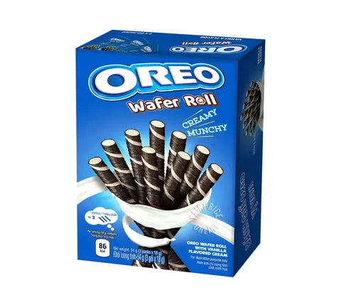 Mondelez Oreo Wafer Roll -Vanilla Flavor Cream (3 팩) (54 gr)