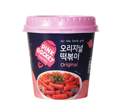 Pink Rocket Original Sweet & Spicy Topokki Cup (Rice Cake) (120 gr)