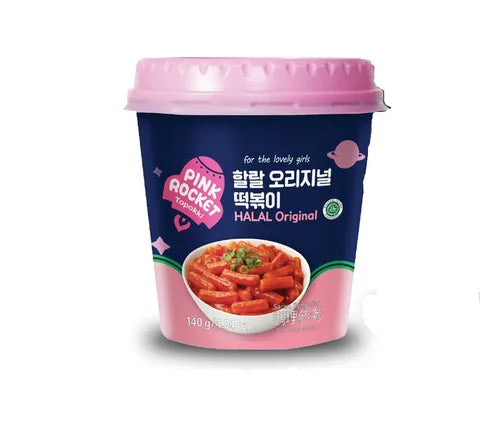 Pink Rocket Original Sweet & Spicy Tteokbokki - HALAL (140 gr)