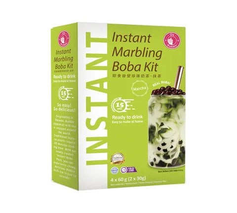 O's Bubble Instant Marbeling Boba Kit Matcha Flavour (240 gr)