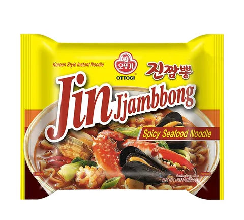 Ottogi Jin Jinambong Spicy Seafood- 멀티 팩 (4 x 130 gr)