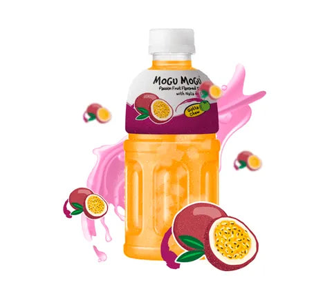 Mogu Mogu Passion Fruit Flavored Drink With Nata de Coco (320 ml)