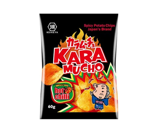 Koikeya Potato Chips - Karamucho Hot Chilli Flavour (60 gr)