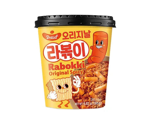 Delief Rabokki - Ramen and Tteokbokki Cup Hot & Spicy Flavour (165 gr)