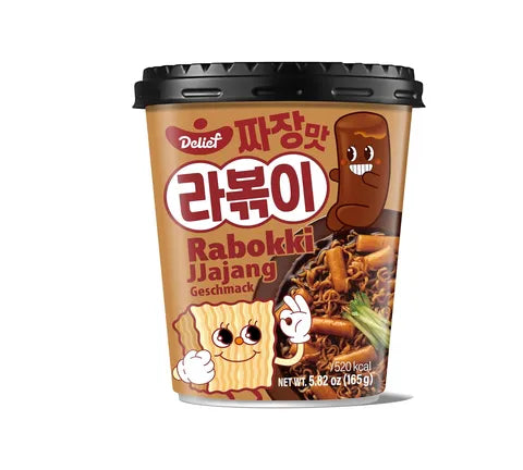 Delief Rabokki - Ramen and Tteokbokki Cup Jjajang Flavour (165 gr)