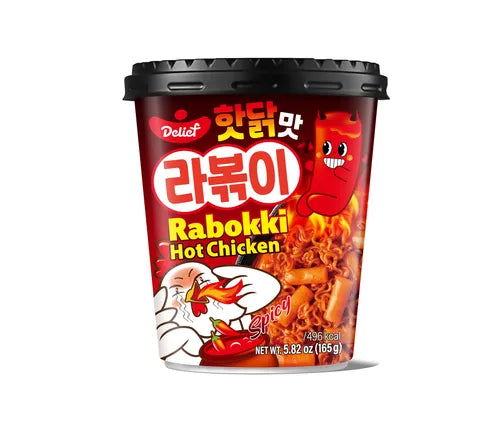 Delief Rabokki - Ramen and Tteokbokki Cup Spicy Hot Chicken Flavour (165 gr)