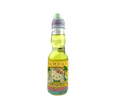 Hatakosen Ramune Hello Kitty Soda Pineapple Flavour (200 ml)