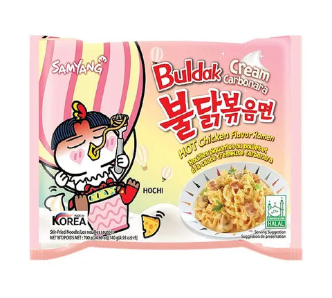 Samyang Buldak - fløde carbonara smag - Instant Nudler (koreansk version) (140 gr)