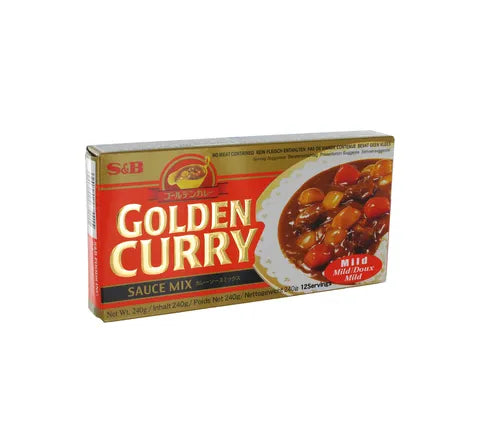 Pâte de curry dorée S&B - saveur douce (220 gr)