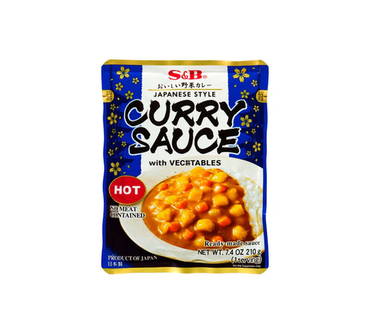 S&B Japanese Style Curry Sauce with vegetables (HOT) (210 gr)