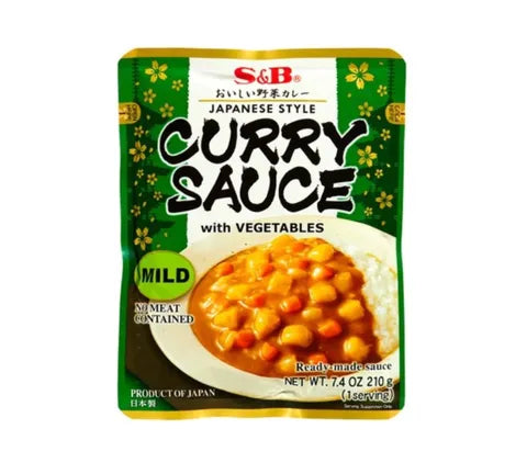 S&B japansk stil curry sauce med grøntsager mild (210 gr)