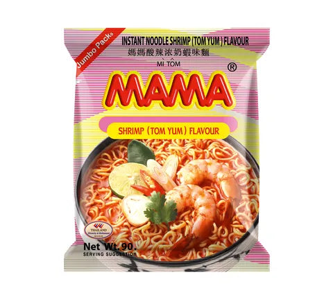 Mama Shrimp Tom Yum Flavour Jumbo Instant Noodles (90 gr)