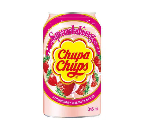 Chupa Chups Sparkling  Strawberry & Cream Flavour (330 ml)