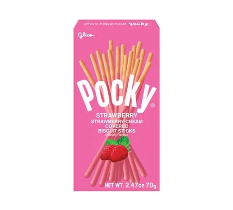 Pocky - Glico Strawberry Flavour - Box (120 x 47 gr)