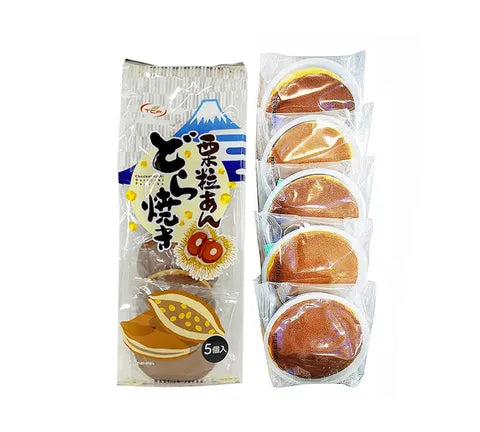 Tencho Foods Dorayaki Cake- 밤나무 맛 (5 팩) (300 gr)