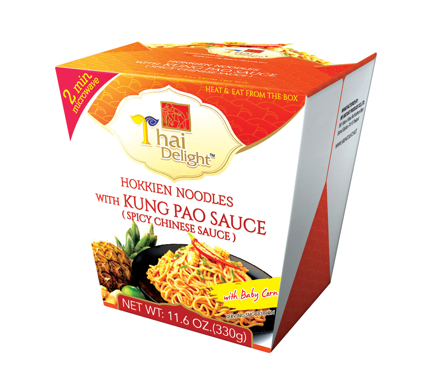 Thai Delight Hokkien Noodles with Kung Pao Sauce (Spicy Chinese Sauce) (330 gr)
