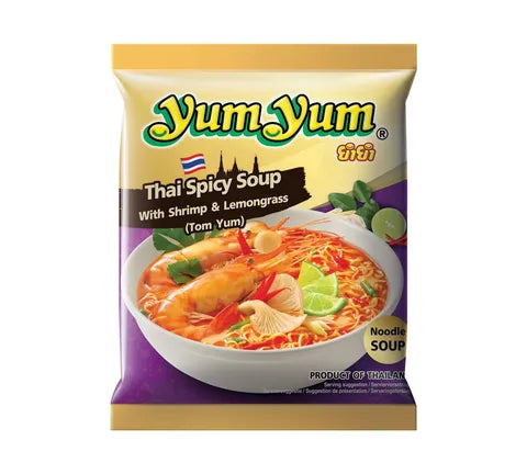 Yum Yum Thai Spicy Soup With Shrimp & Lemongrass (Tom Yum) Instant Noodles (100 gr)