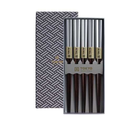 Tokyo Design Studio Platinum Chopsticks Giftset 5pcs (150 gr)