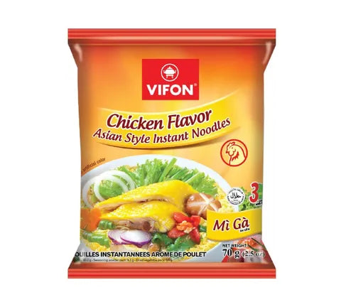 VIFON 아시아 스타일 인스턴트 국수 치킨 맛 mi ga (70 gr)