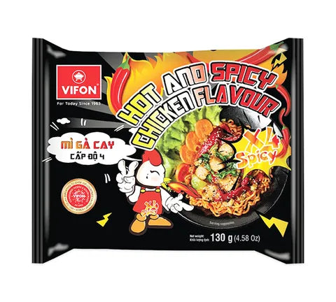Vifon Hot & Spicy Chicken Flavor 4x krydret (130 gr)