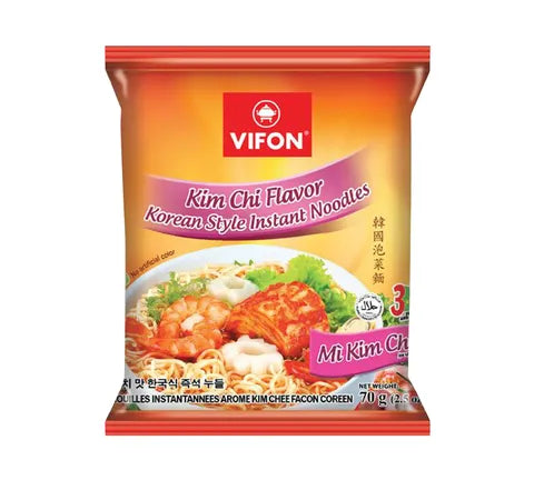 Vifon Korean Style Instant Noodles Kim Chi Flavor (70 gr)