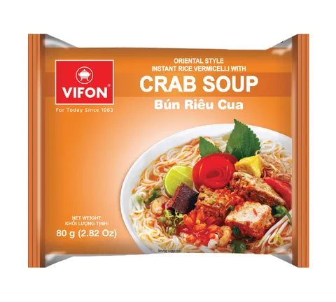 Vifon Oriental Style Crab Bun Rieu Cua Reisnudeln (80 g)