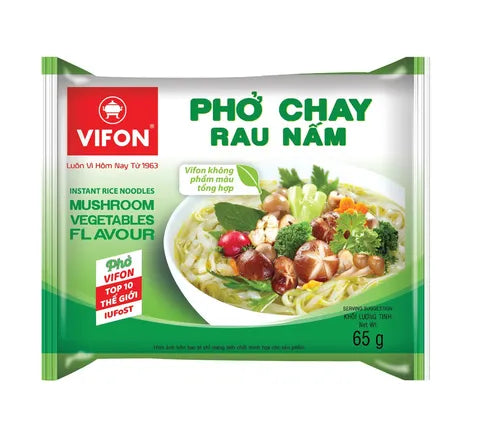 Vifon Pho Chay Rau Nam Flavour des champignons (65 GR)
