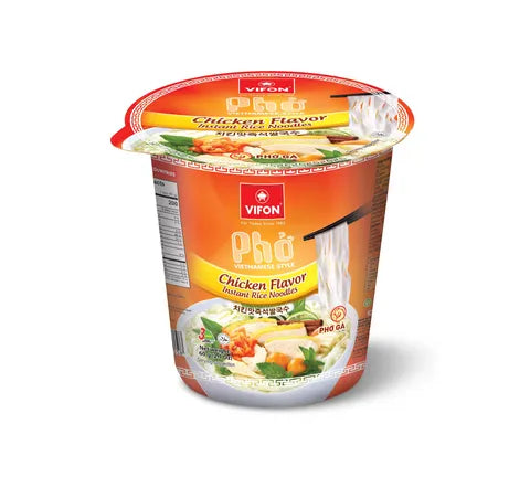 Vifon Pho Chicken Flavor Rice Noodle Cup (60 gr)