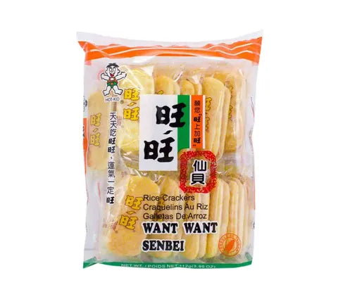 Want Want Senbei Rice Cracker (gezouten) (112 GR)
