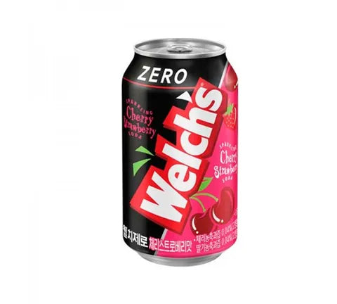 Nongshim Welchs Sparkling Cherry Strawberry Soda Zero Sugar (355 ml)