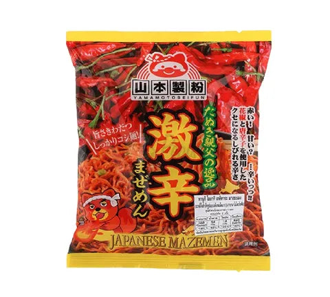 Yamamoto Seifun Japanse Mazemen Roerbaknoedels Flaming Hot Smaak - Multipack (5 x 88 gr)