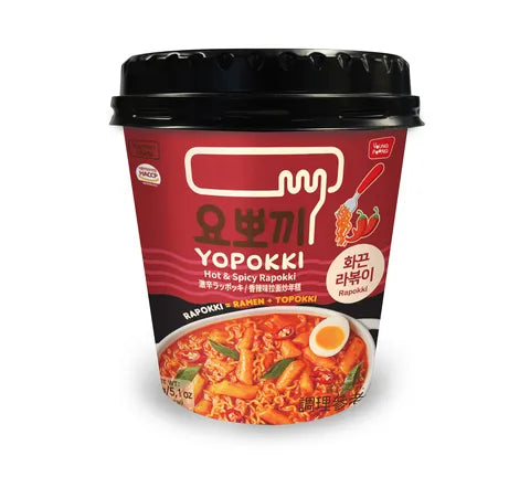 Young Poong Yopokki - Rapokki - Rice Cake and Ramen Cup Hot & Spicy Flavour (145 gr)