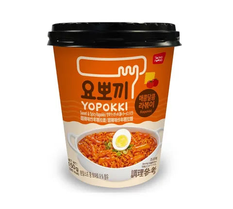 Young Poong Yopokki - Rapokki - Rice Cake and Ramen Cup Sweet & Spicy Flavour (145 gr)