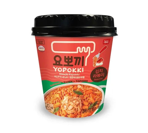 Junge Poong Yopokki - Rapokki - Reiskuchen und Ramen Cup Kimchi Aroma (145 g)