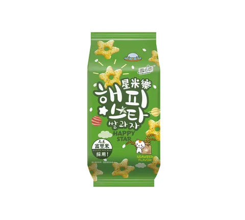 Yuki & Love Happy Star Rice Snack - Seaweed Flavour (70 gr)